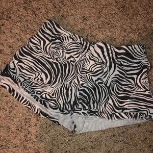 worn zebra cheer shirts